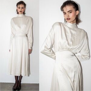 The Bekk Nina High Neck Dress in White